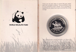 MONEDA DE PLATA DE NEPAL DE 250 RUPIAS DEL AÑO 1986 WORLD WILDLIFE FUND (COIN) SILVER-ARGENT - Népal