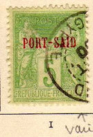 Port-Said (1899) -   5 C. Timbres De France Surcharges -  Type I - Oblitere - Usados