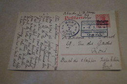 Guerre 14-18,courrier Avec Belle Oblitération Militaire,1916 ,censure ,pour Collection - OC38/54 Belgische Besetzung In Deutschland