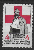 Österreich WW1 1914 - 1918 Rotes Kreuz (Slovak Text) Spendenmarke Cinderella Vignet Werbemarke Propaganda - Fantasy Labels