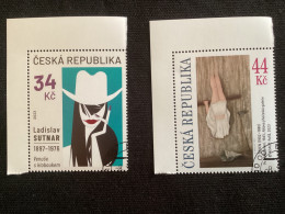 Pofis 1237/1238 Oblitéré CZ 2023  Art Ladislav Sutnar Et Toyen - Used Stamps