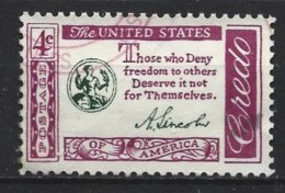 U.S.A. 1960  American Creed Y.T. 678d (0) - Used Stamps