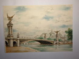 CPSM BARRE DAYEZ 2334 H - Illustrateur - Paris  - Le Pont Alexandre III Et Le Grand Palais - Barday