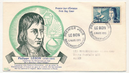 FRANCE - 6 Env. FDC - Série Des Inventeurs Le Bon, Appert, Thimonnier, Martin, Ste Claire Deville, Chardonnet... - 1950-1959