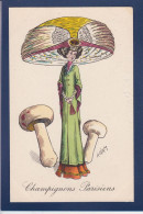 CPA Chamignon + Femme Mode Grand Chapeau Non Circulée érotisme Suggestif - Champignons