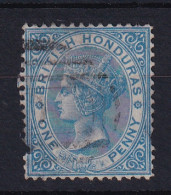 British Honduras: 1872/79   QV    SG12    1d   Blue  [Perf: 14]    Used - Honduras Britannique (...-1970)