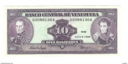 Venezuela 10 Bolivares 1995  61d  Unc - Venezuela