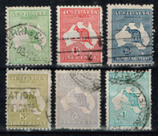 Australie - 1912 - Y&T N° 1, 2, 4, 5, 8, 10, Oblitérés - Used Stamps