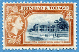 TRINIDAD & TOBAGO - 2 Cents 1953-1955 - Michel #156 * Rif. A-06 - Trinidad & Tobago (...-1961)