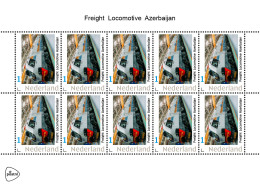 NETHERLANDS PAYS BAS TRAIN TREIN ZUG FREIGHT LOCOMOTIVE AZERBAIJAN - Personnalized Stamps