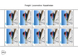 NETHERLANDS PAYS BAS TRAIN TREIN ZUG FREIGHT LOCOMOTIVE KAZAHKSTAN - Personnalized Stamps