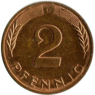 Germany - 1984 - KM 106a - 2 Pfennig - Mintmark "D" - München - VF+ - 2 Pfennig