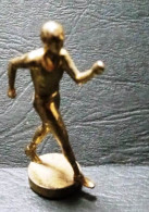 Statuetta In Bronzo - " Il Maratoneta "  Formato H 5 Cm X Largh. Base 2 Cm. Fronte Retro - People