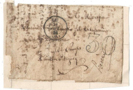 Document Adressé Fils Chaufournié Commune De Pomps Canton D'arzacq Obliteration Pau 1834 Ou 84 - Cachets Généralité