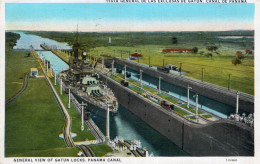 GENERAL VIEW OF GATUN LOCKS - PANAMA CANAL - CANAL DE PANAMA - CARTOLINA FP SPEDITA NEL 1929 - Panama
