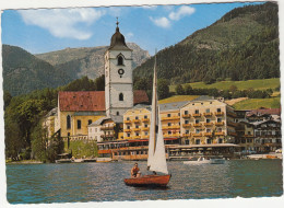 E2940) ST. WOLFGANG - Weißes Rößl - Salzkammergut - 1978 - Segelboot U. Boot Im Vordergrund Mit Kirche - St. Wolfgang