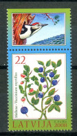 LETTONIA / LATVIJA 2008** - Mirtillo Nero - Vaccinium Myrtillus - 1 Val. MNH - Chauve-souris