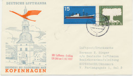 BUNDESREPUBLIK 7.10.1957, Erstflug Deutsche Lufthansa Mit Convair CV-440 „HAMBURG – KOPENHAGEN“ (Hab.176/Sie.107C) - First Flight Covers