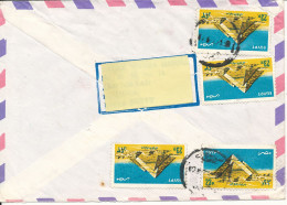 Egypt Registered  Air Mail Cover Sent To Denmark 1985 Topic Stamps - Posta Aerea