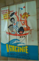 AFFICHE CINEMA FILM VIRGINIE Jean BOYER Roger PIERRE THIBAULT Mireille DARC TBE 1962 TB DESSIN De SIRY - Affiches & Posters