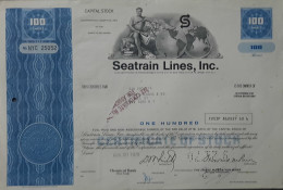 Seatrain Lines, Inc  - 100 Shares - State Of Delaware - 1970 - Petróleo