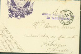 Guerre 14 Enveloppe Publicitaire Illustrée Byrrh Vin Cachet Hôpital Militaire Villemin CAD Paris 1917 - Guerre De 1914-18