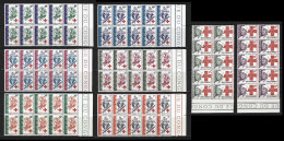 ● CONGO 1963 ֍ CROCE ROSSA  ● Red Cross ● Croix Rouge ● BLOCCHI Di 10 Valori ● Serie Completa ● X ● - Unused Stamps
