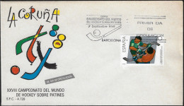 Espagne 1988 Y&T 2573. Barcelone, Championnat Du Monde. Hockey Sur Patins - Hockey (sur Gazon)