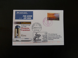 Premier Vol First Flight Phoenix Frankfurt Airbus A340 Lufthansa 2001 - Lettres & Documents