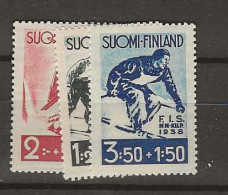 1938 MNH Finland Mi 208-10, Postfris** - Unused Stamps