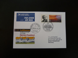 Premier Vol First Flight Denver Frankfurt Airbus A340 Lufthansa 2001 - Lettres & Documents