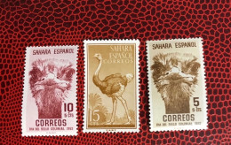 SAHARA ESPAGNOL 1952 1957 3v Neuf MNH ** YT 121 85 86 Pájaro Bird Pássaro Vogel Ucello Oiseau - Ostriches