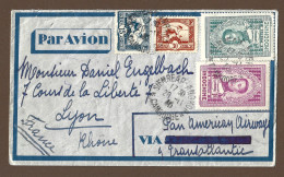 !!! LETTRE PAR AVION DE 1940 POUR LYON, CACHET DE SIEMRÉAP-ANGKOR, CAMBODGE - Poste Aérienne