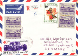 Bulgaria Registered Air Mail Cover Sent To Denmark Topic Stamps Very Nice Cover - Poste Aérienne