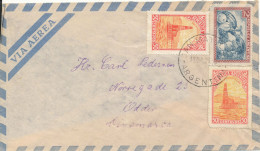 Argentina Air Mail Cover Sent To Denmark 19-12-1955 - Cartas & Documentos