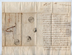 TB 4597 - 1842 - Lettre Taxée - Melle Léocadie Du POUGET De NADAILLAC à SAINT - MALO ( Le Coulombier ) Pour LANGROLAY - 1801-1848: Vorläufer XIX