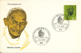 Germany FDC Bonn 2-10-1969 Mahatma Gandhi With Cachet - 1961-1970
