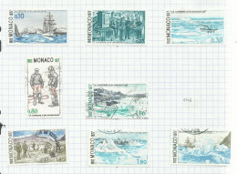Monaco N°1103 à 1107, 1109 à 1111 Cote 11.40€ - Used Stamps