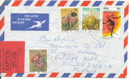 South Africa Air Mail Cover Sent Express To England 21-10-1977 Topic Stamps - Airmail