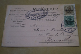 Guerre 14-18,courrier Avec Belle Oblitération Militaire,1917 ,censure ,pour Collection - OC38/54 Occupazione Belga In Germania