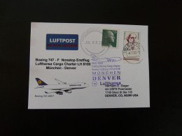 Premier Vol First Flight Munchen Denver Boeing 747 Lufthansa Cargo 2003 - First Flight Covers