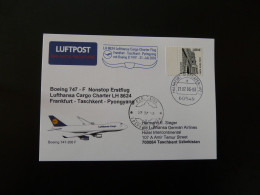 Premier Vol First Flight Frankfurt To Uzbekistan Boeing 747 Lufthansa Cargo 2003 - Primi Voli