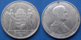 HUNGARY - Silver 5 Pengö 1930 "10th Ann. - Regency Of Admiral Horthy" KM# 512.1 Regency (1926-1945) - Edelweiss Coins - Hongrie