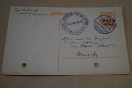 Guerre 14-18,courrier Avec Belle Oblitération Militaire , 1918 ,censure ,pour Collection - OC38/54 Occupazione Belga In Germania
