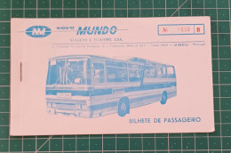 PORTUGAL BUS TICKET NOVO MUNDO - Europe