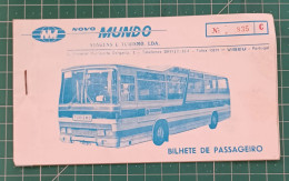 PORTUGAL BUS TICKET NOVO MUNDO - Europa