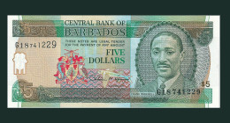 # # # Banknote Barbados 5 Dollars 1998 (P-47) UNC # # # - Andorre