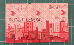 SPAIN BUS TICKET BARCELONA - Europa