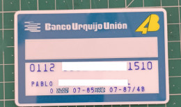 SPAIN CREDIT CARD BANCO URQUIJO UNIÓN - Tarjetas De Crédito (caducidad Min 10 Años)