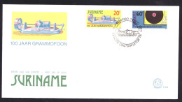 Suriname Republiek / Surinam Republic FDC E016 Grammaphone (1977) - Suriname